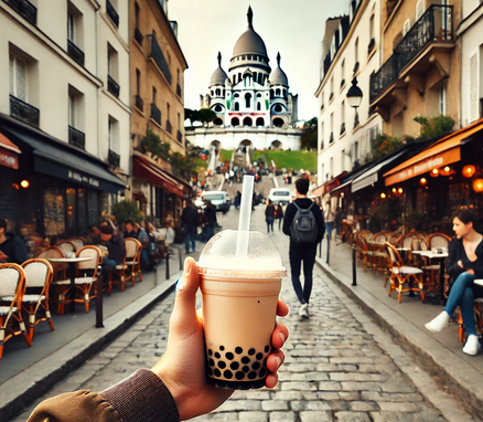 image de bubble tea a montmarte